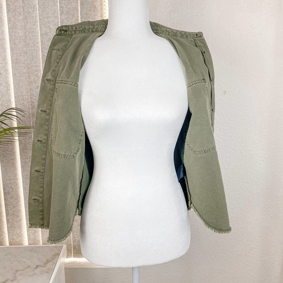 Zadig and Voltaire Toast Mili Green Military Shacket Shirt Size XS - Picture 11 of 14